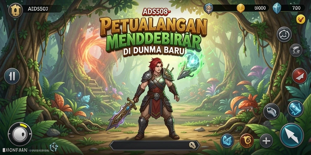 Screenshot menunjukkan aksi mendebarkan dalam petualangan di ADS508.