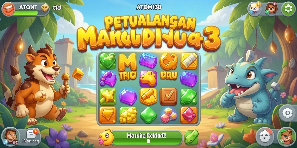 Tangkapan layar gameplay yang menampilkan tindakan mendebarkan dalam ATOM138.