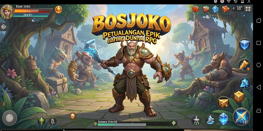 Tangkapan layar menampilkan pertarungan seru dalam <strong>BOSJOKO</strong> dengan efek visual yang menarik.