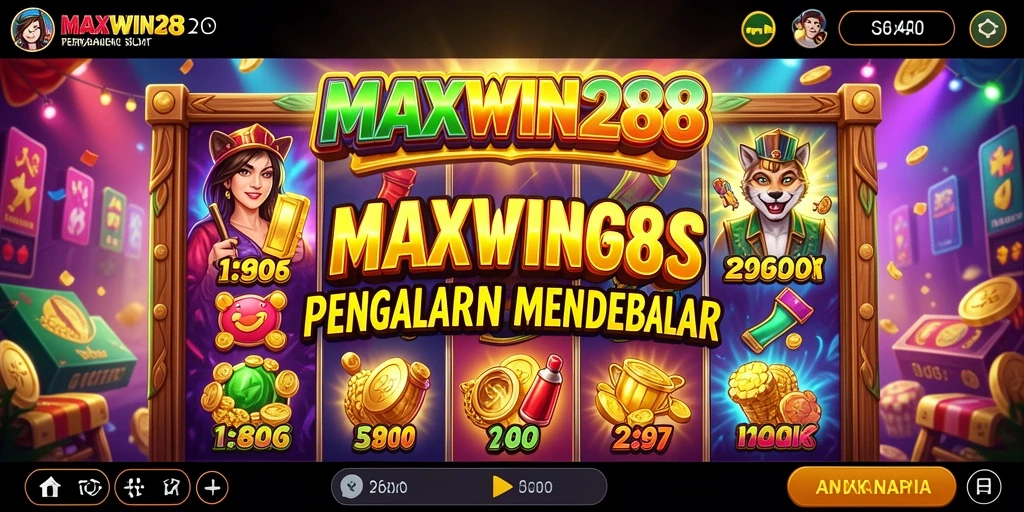Tampilan gameplay menarik dari MAXWIN288 yang menampilkan suasana permainan Slot.