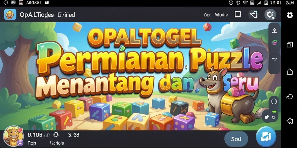 Tampilan utama OPALTOGEL menampilkan gameplay Puzzle yang menarik.