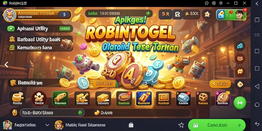 Tampilan utama aplikasi ROBINTOGEL yang memudahkan navigasi.
