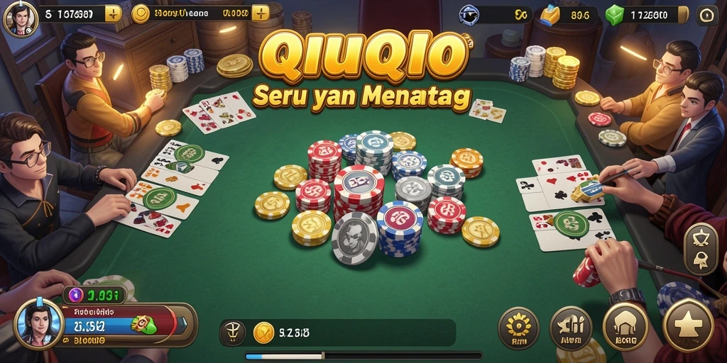 Tampilan gameplay menarik dari SOLOTOTO dengan susunan kartu QiuQiu.